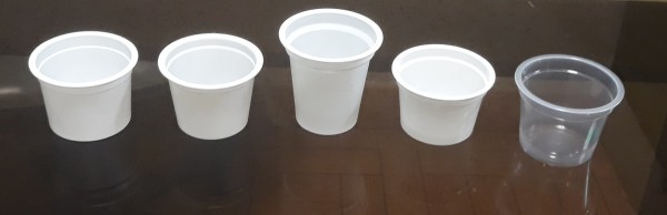 لیوانهای دهانه 75 از جنس pp,ps رنگی و سفید و شفاف