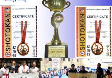 کسب مقام سوم جهانی تیم کاراته بانوان و آقایان پیشگام پلاست اهواز